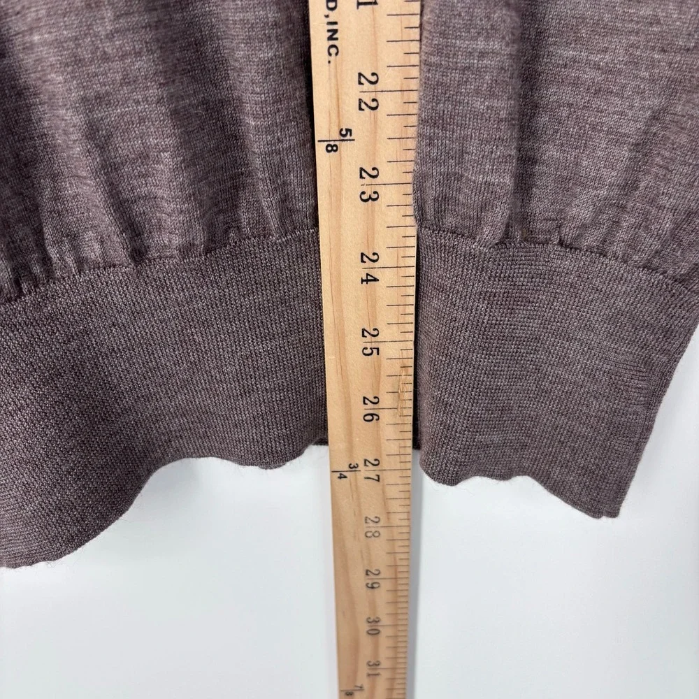 Peter Millar Merino Silk V-Neck Sweater Mens M Brown Heathered Golf Preppy